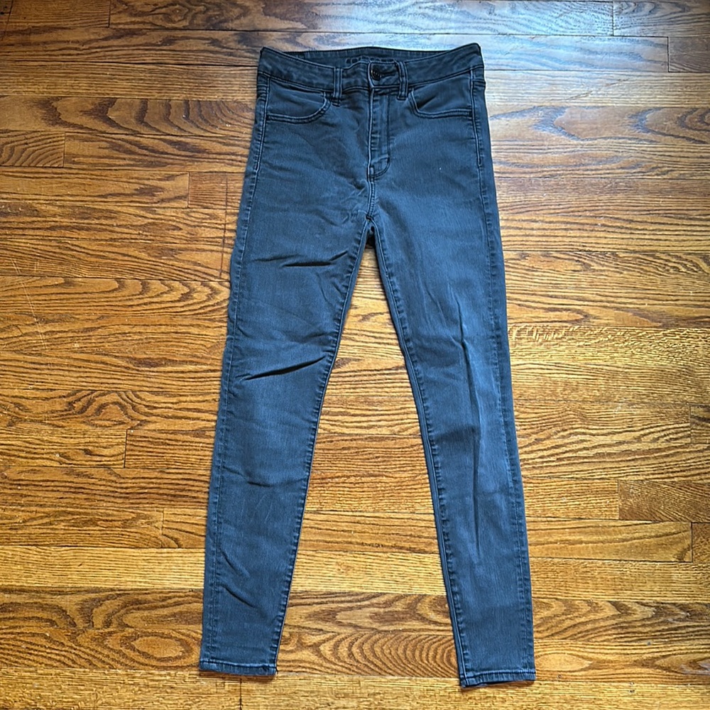 American Eagle Hi-Rise Black Skinny Jeans